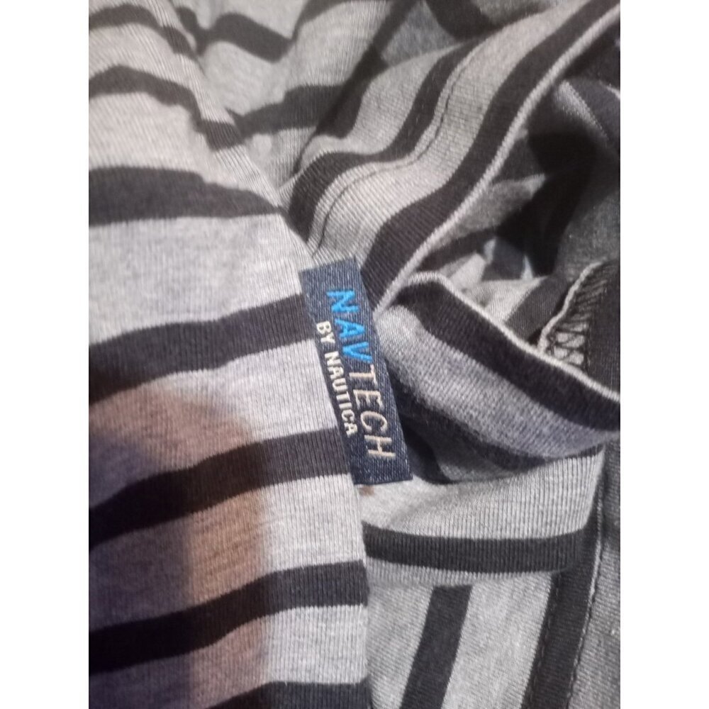 NWT Nautica Men's NAVTECH Blue Striped T-Shirt LS Crew Tee T-Shirt 2XL New - Picture 10 of 13